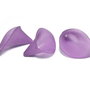Margele din acril, frosted, floare, 25x18x17 mm, mov