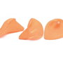 Margele din acril, frosted, floare, 25x18x17 mm, portocalii