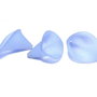 Margele din acril, frosted, floare, 25x18x17 mm, albastre