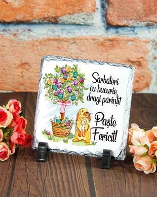 Placa ardezie personalizata - cadou personalizat Paste - model 06