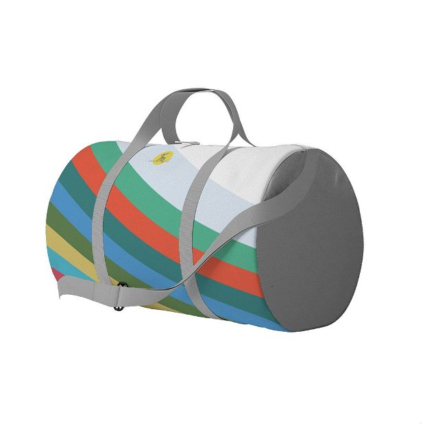Geanta Voiaj Handmade, Travel Duffle Bag Original Mulewear, Abstract Avalansa de Culori, Color Avalanche, Multicolor, 33L