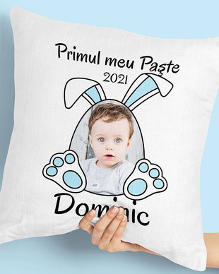 Perna personalizata cu poza Primul meu Paste - cadou personalizat Paste