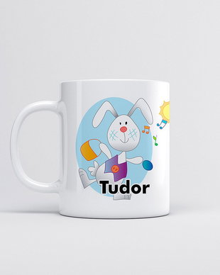 Cana personalizata cu nume si text - cadou personalizat Paste -  model baiat