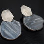Cercei supradimensionati din argint 925 si agate