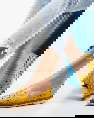 Espadrile Casual Allena Galbene