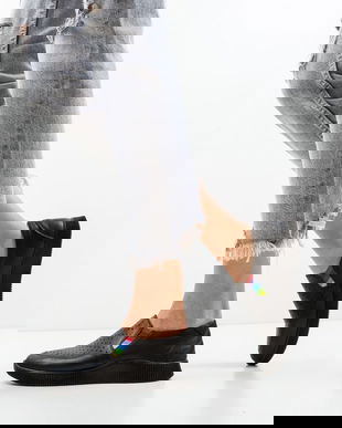 Espadrile Casual Renk Negre