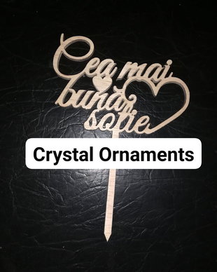 Topper tort personalizat / cea mai buna sotie