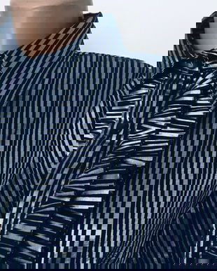 Bluza jabou, dungi negruargintiu