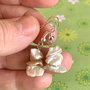 CERCEI WHITE BALLERINA-perle Keshi,tortite argintate