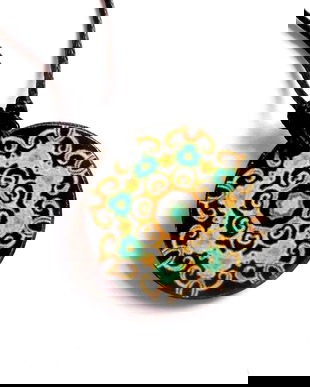 colier lemn mandala 38865