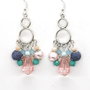 Cercei  pastel / perle swarovski si jad