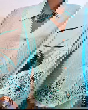 Bluza stil boem,BIBA cu broderii