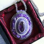 Set Amethyst natural, pandantiv mare  si cercei inclusi