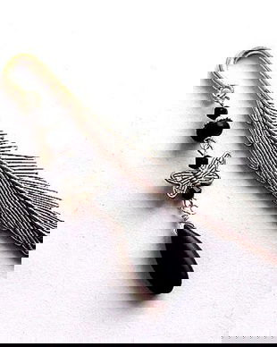 semn de carte cu howlite negru 38709