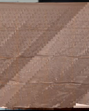 Esarfa Fecbir din matase naturala culoare piersica