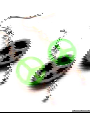 cercei cu howlite verde 38795