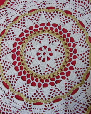 Mileu alb cu auriu 38 cm
