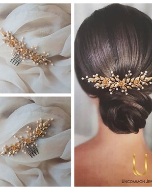 Pieptene mireasa rose-gold "Luana"