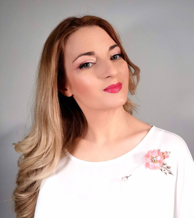 Vândut Brosa ac - Powder Pink