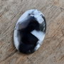 Cabochon opal dendritic, 39x26-27 mm