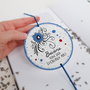 Semn de carte floare pictat manual handmade personalizat cu mesaj