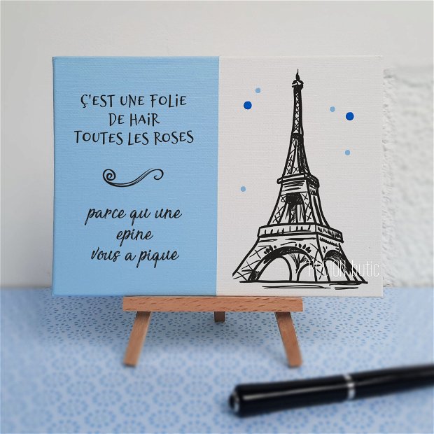 Placuta absolvire franceza pictata personalizata cu mesaj