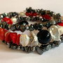 BRĂȚARĂ DE VARĂ-coral,hematit,onix,perle,cristale