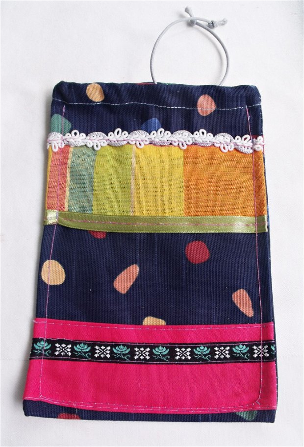 Husa - saculet multicolor pentru telefon mobil