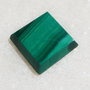 Cabochon din malachit natural trunchi de piramida patrulatera regulata aprox 12x12x2.5 mm