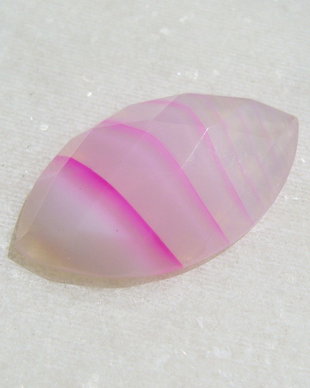 Cabochon agata fatetata taietura Marquise aprox 25x15.3x6 mm