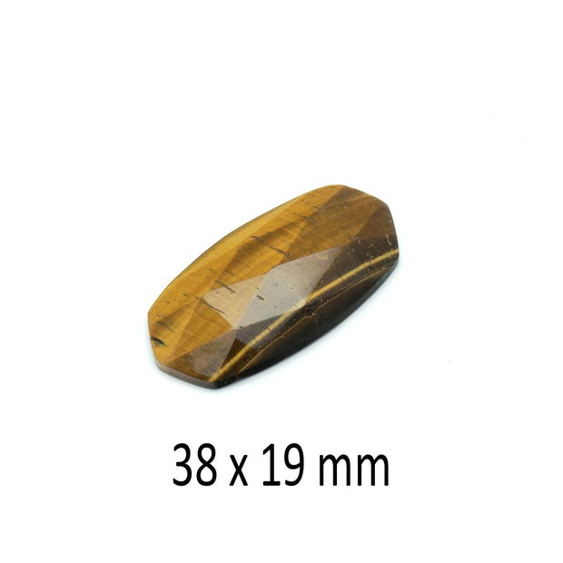 Cabochon fatetat, Ochi de Tigru, 38 x 19 mm, A356