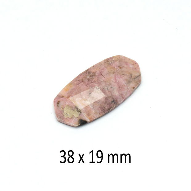 Cabochon fatetat, Rodonit, 38 x 19 mm, A357