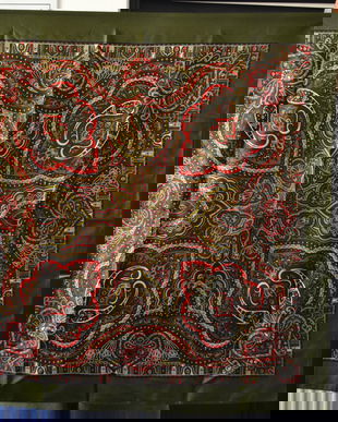 Esarfa matase naturala arabescuri