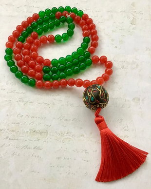 MALA Nepaleza Jad verde & Jad rosu