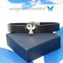 Bratara Piele Naturala personalizata / Inger / Argint 925