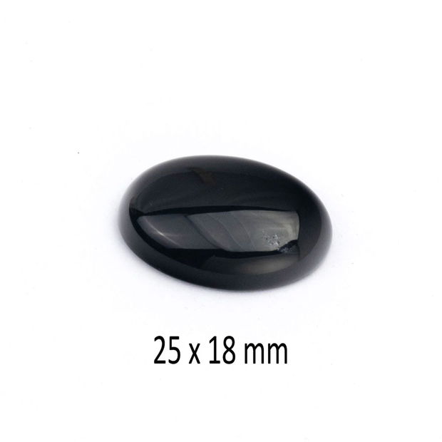 Cabochon Blackstone, 25 x 18 mm, A378