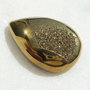 Cabochon lacrima agata druzy electroplacata (provenienta America) aprox 32x21.5x8 mm