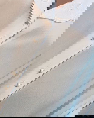 Bluza alb imaculat guler brodat