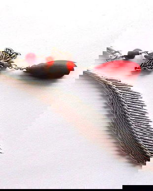 semn de carte cu howlite rosu 38712