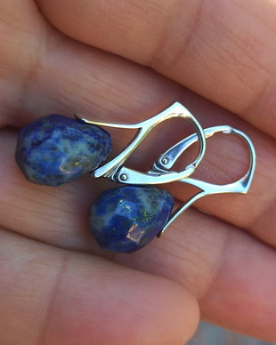 Cercei Argint 925 si lapis lazuli