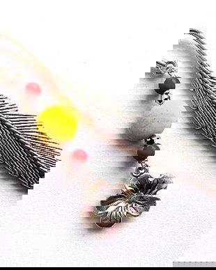 semn de carte cu howlite rosu si galben 38711