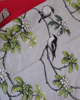 Draperie bumbac cu pasarele