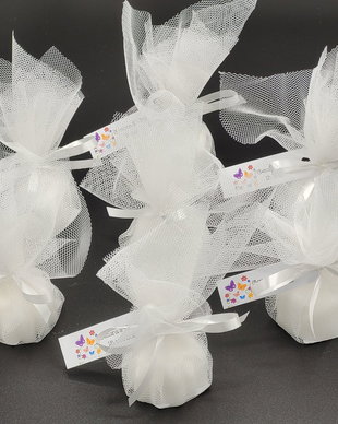 Marturii pentru nunta/botez - mini lumânări aromate cu flori de primavara