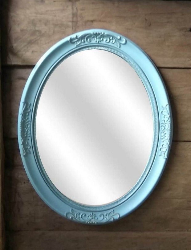 Oglinda ovala de perete-rama decorativa