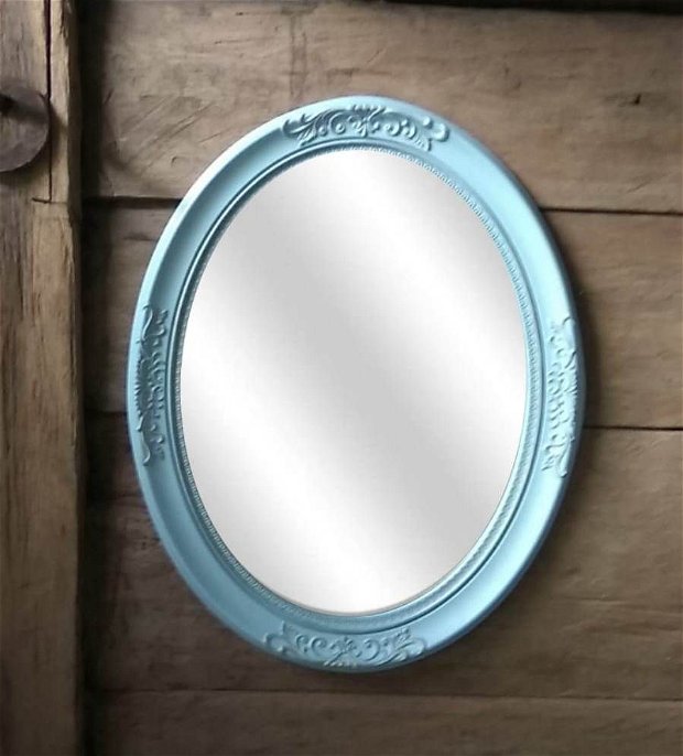 Oglinda ovala de perete-rama decorativa