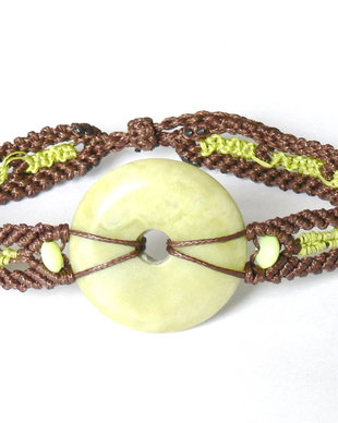 Bratara serpentin in micro-macrame