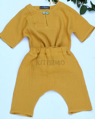 Set bluza si pantalon, muselina