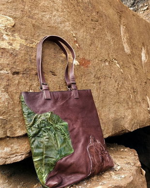 Geantă Piele Tote Terra Nova Green