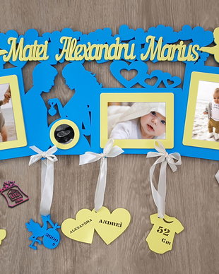 Rama bebe cu ecografie personalizata "ingeras"