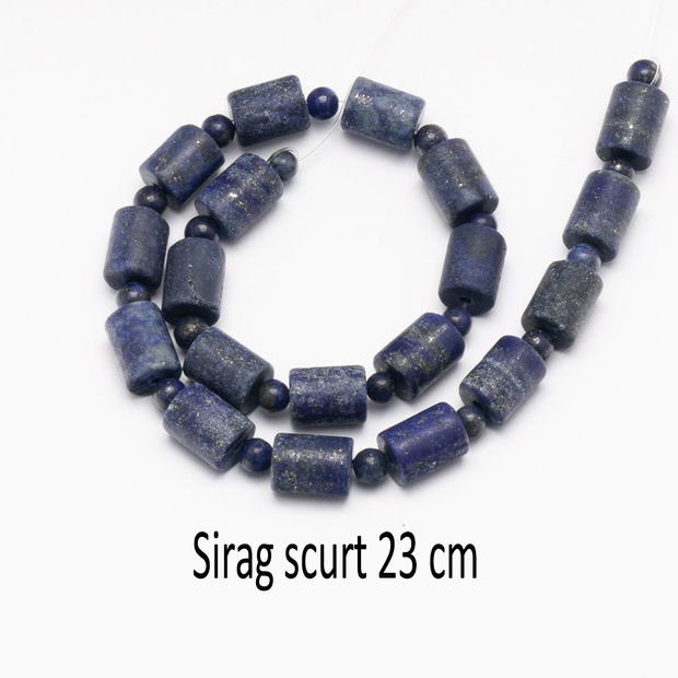 Sirag scurt mixat Lapis Lazuli, 23 cm